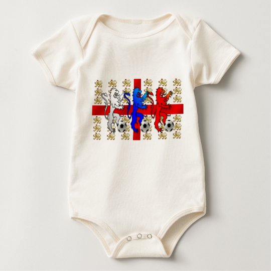 Three Lions football fans England Baby grow gift Baby Bodysuit