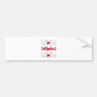 Three Lions St George's Cross Bumper Sticker