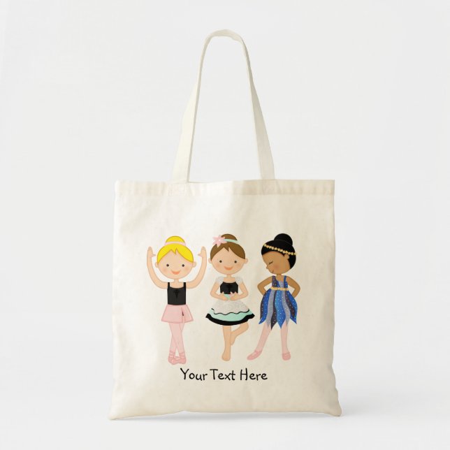 Three Little Ballerinas Tote Bag (Front)