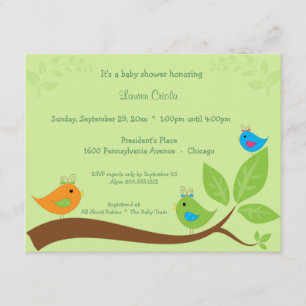 Three Little Birds Baby Shower Invitation