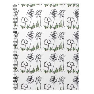 Three Little Flowers Notebook