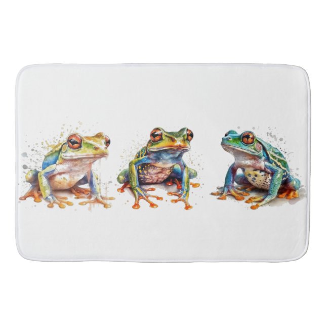 Three Little Frogs Bath Mat (Front)