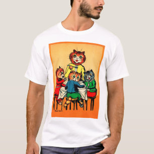 Three Little Kittens and Mother, Louis Wain T-Shirt
