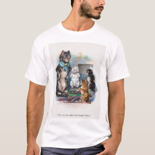 Three Little Kittens and Mother, Louis Wain T-Shirt