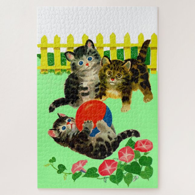 three little kittens jigsaw puzzle (Vertical)