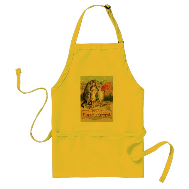 Three Little Kittens Mother Goose Illustration Standard Apron (Front)