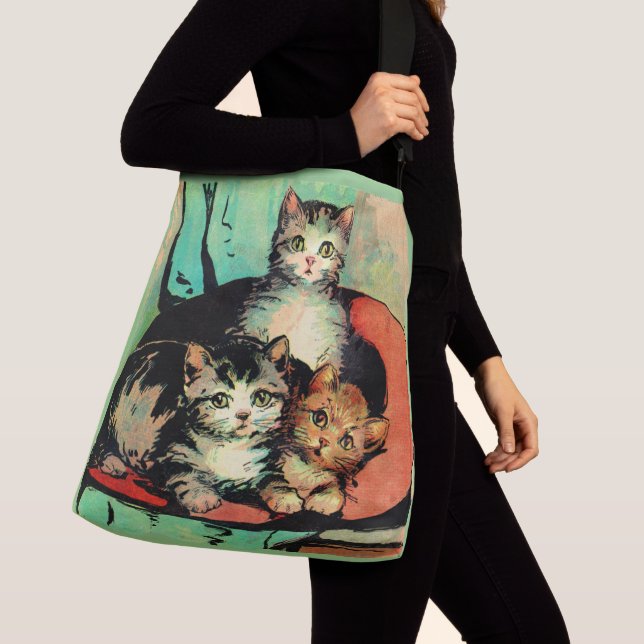 three little kittens print crossbody bag (Close Up)