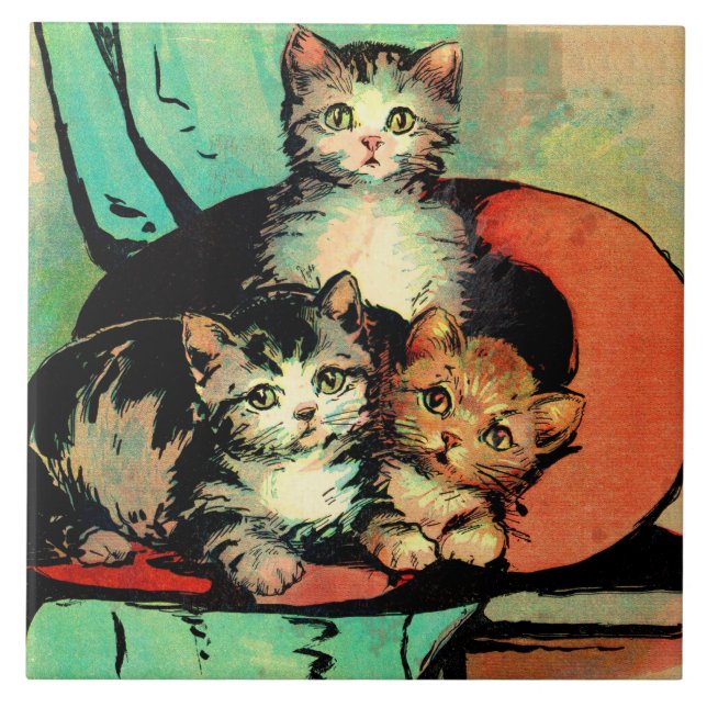 three little kittens tile (Front)
