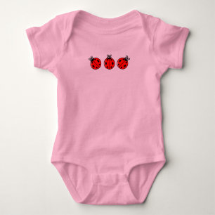 Three Little Ladybugs - Baby Jersey Bodysuit