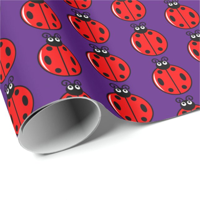 Three Little Ladybugs - Matte Wrapping Paper (Roll Corner)