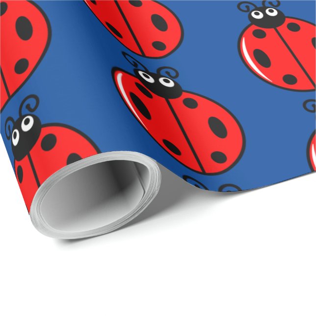 Three Little Ladybugs - Matte Wrapping Paper (Roll Corner)