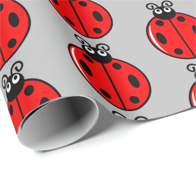Three Little Ladybugs - Matte Wrapping Paper (Roll Corner)