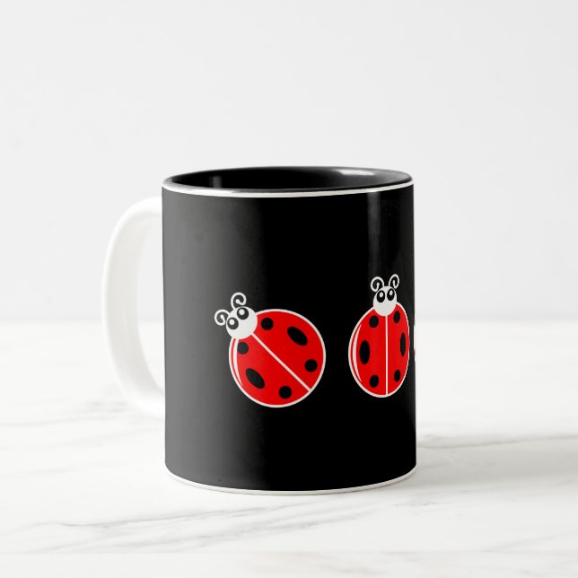 Three Little Ladybugs - Two-Tone Mug (Front Left)