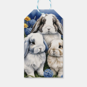 Three Little Lop Bunny Rabbits Gift Tags