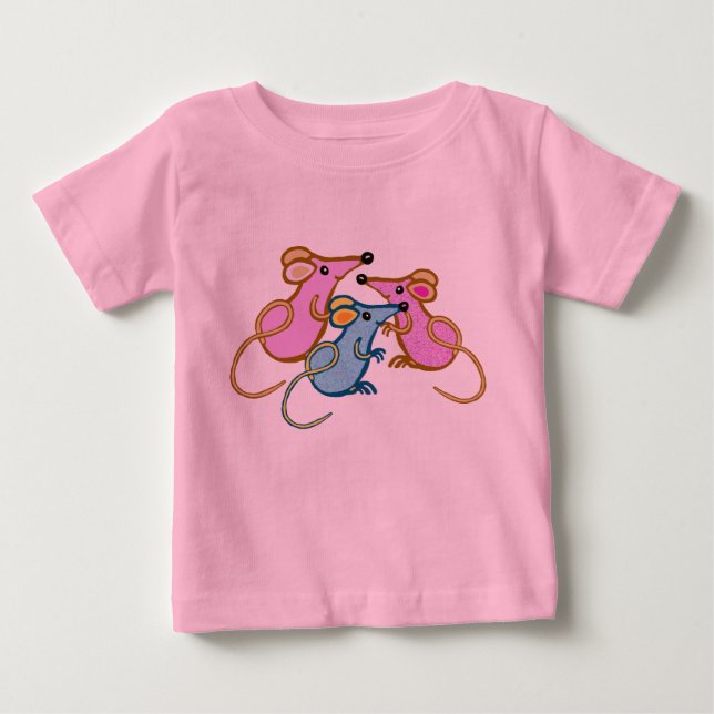 Three little mice baby T-Shirt (Front)