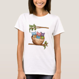 three little owls woman's t-shirt