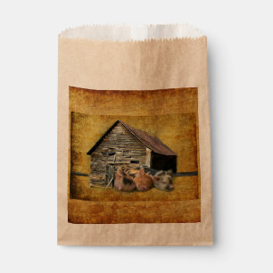 Three Little Pigs At The Rustic Barn Snoozing Favour Bags