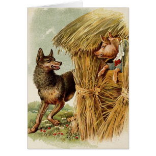 Three Little Pigs Big Bad Wolf, Vintage Fairy Tale