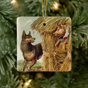 Three Little Pigs Christmas Tree Decorations u0026 Ornaments | Zazzle UK
