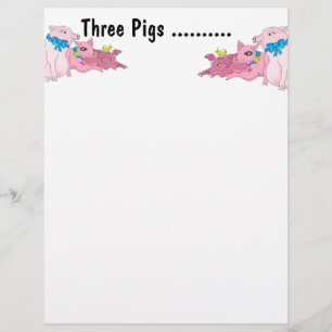 Three little pigs custom letterhead