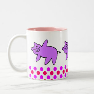 Three Little Pigs Doing Yoga - Pig Mug