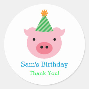 Three Little Pigs Favour Sticker