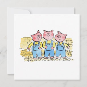 Three Little Pigs Invitation