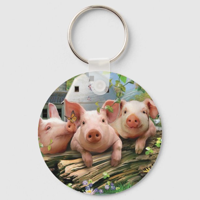 Three Little Pigs Key Ring (Front)