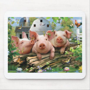 Three Little Pigs Mouse Mat