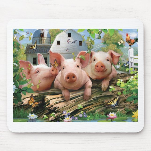 Three Little Pigs Mouse Mat (Front)