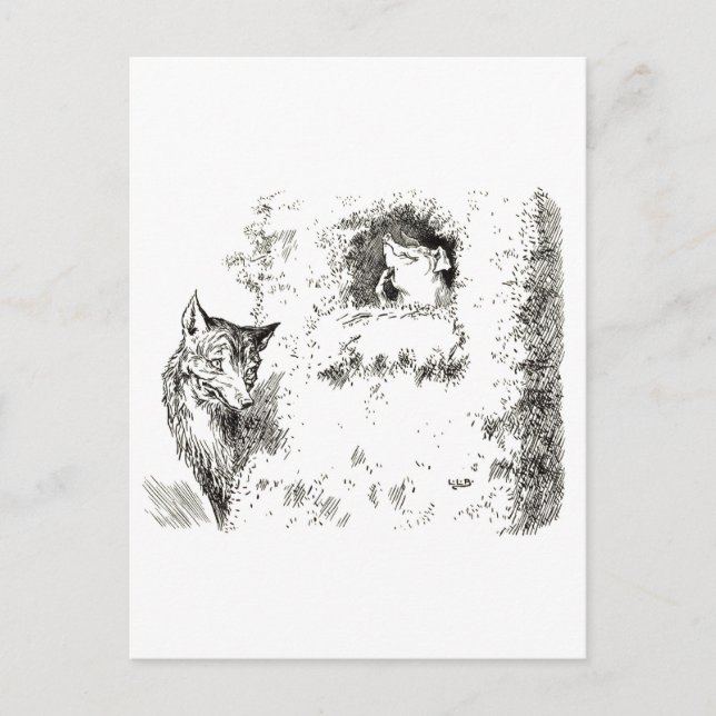 Three Little Pigs: The Second Little Pig Postcard (Front)