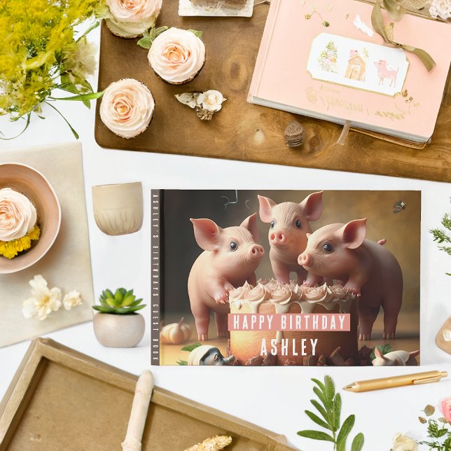 Three Little Pigs-Themed Birthday Guest Book (Creator Uploaded)