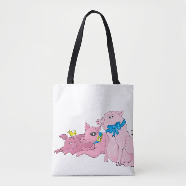 Three Little Pigs Tote Bag (Front)