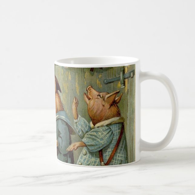 Three Little Pigs Vintage Fairy Tale Coffee Mug (Right)