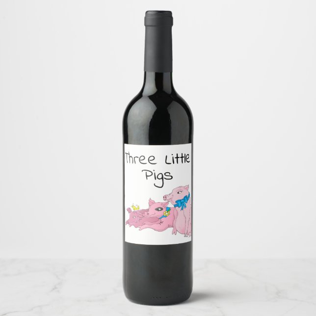 Three Little Pigs Wine Label (Front)
