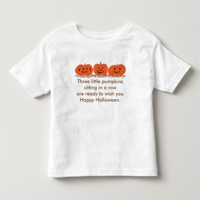 Three little pumpkins Happy Halloween shirts (Front)