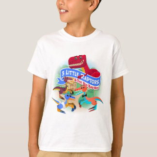 Three Little Raptors & T-Rex Boys' Basic T-Shirt