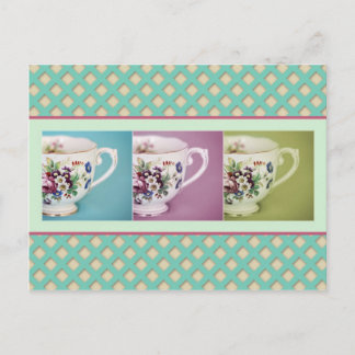 Three Little Teacups Postcard