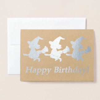 Three Little Witches Birthday Card
