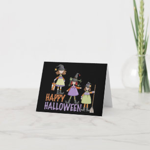 Three Little Witches Halloween Fun Card