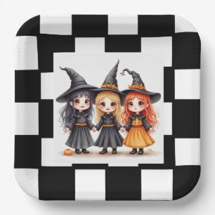 Three Little Witches  Paper Plate