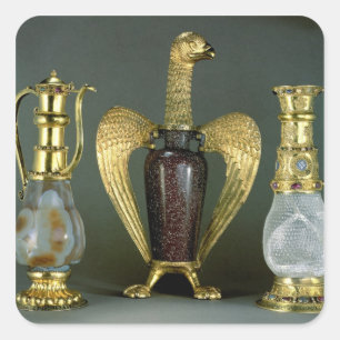 Three liturgical vessels incorporating antique ves square sticker
