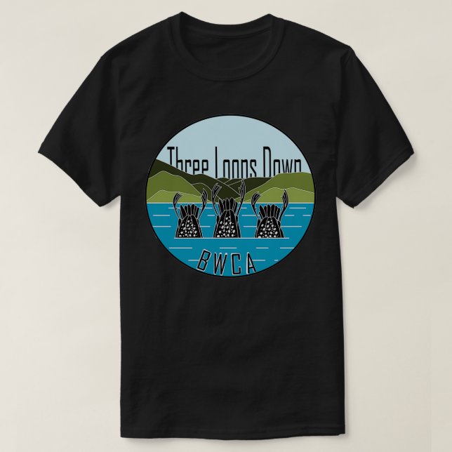 Three Loons Down Boundary Waters T-Shirt (Design Front)
