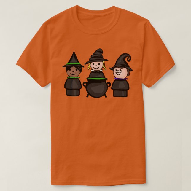 Three Lovely Little Witches T-Shirt (Design Front)