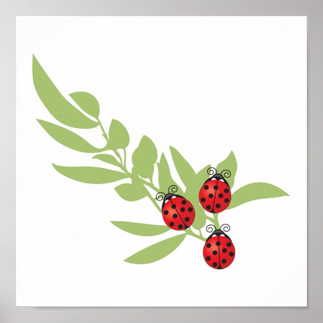 Three Lucky Ladybugs Poster (Front)