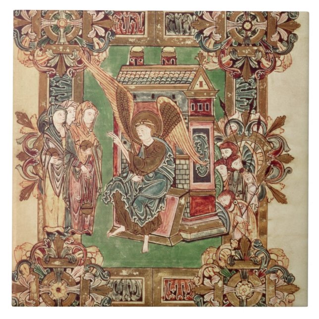 Three Maries at the Sepulchre, from the Benedictio Tile (Front)