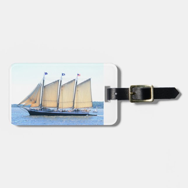 three masted schooner tag (Front Horizontal)