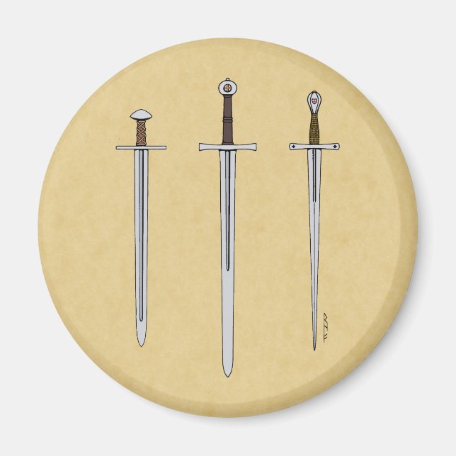 Three Mediaeval Swords 2016 Magnet (Front)