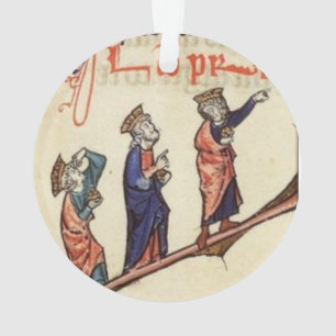 Three mediaeval wisemen Christmas ornament