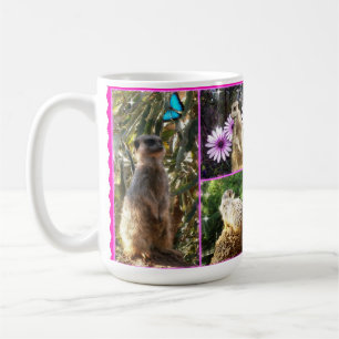 Three Meerkat Picture Collage, Coffee Mug